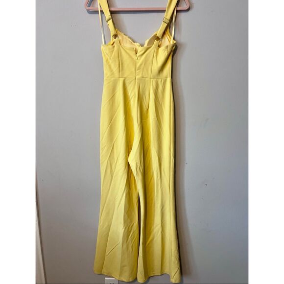 NWT Saints and Secrets Yellow Corset Top Pant / Jumpsuit - Picture 7 of 9